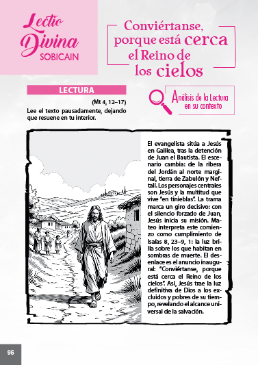 Lectio Divina: Conviértanse, porque está cerca el Reino de los cielos