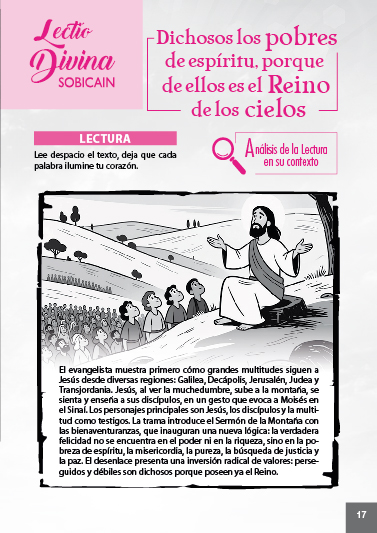 Lectio Divina: Dichosos los pobres de espíritu, porque de ellos es el Reino de los cielos