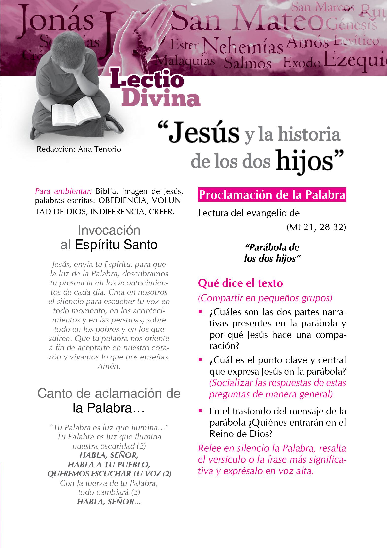 Lectio Divina Virtual 01/10/2023
