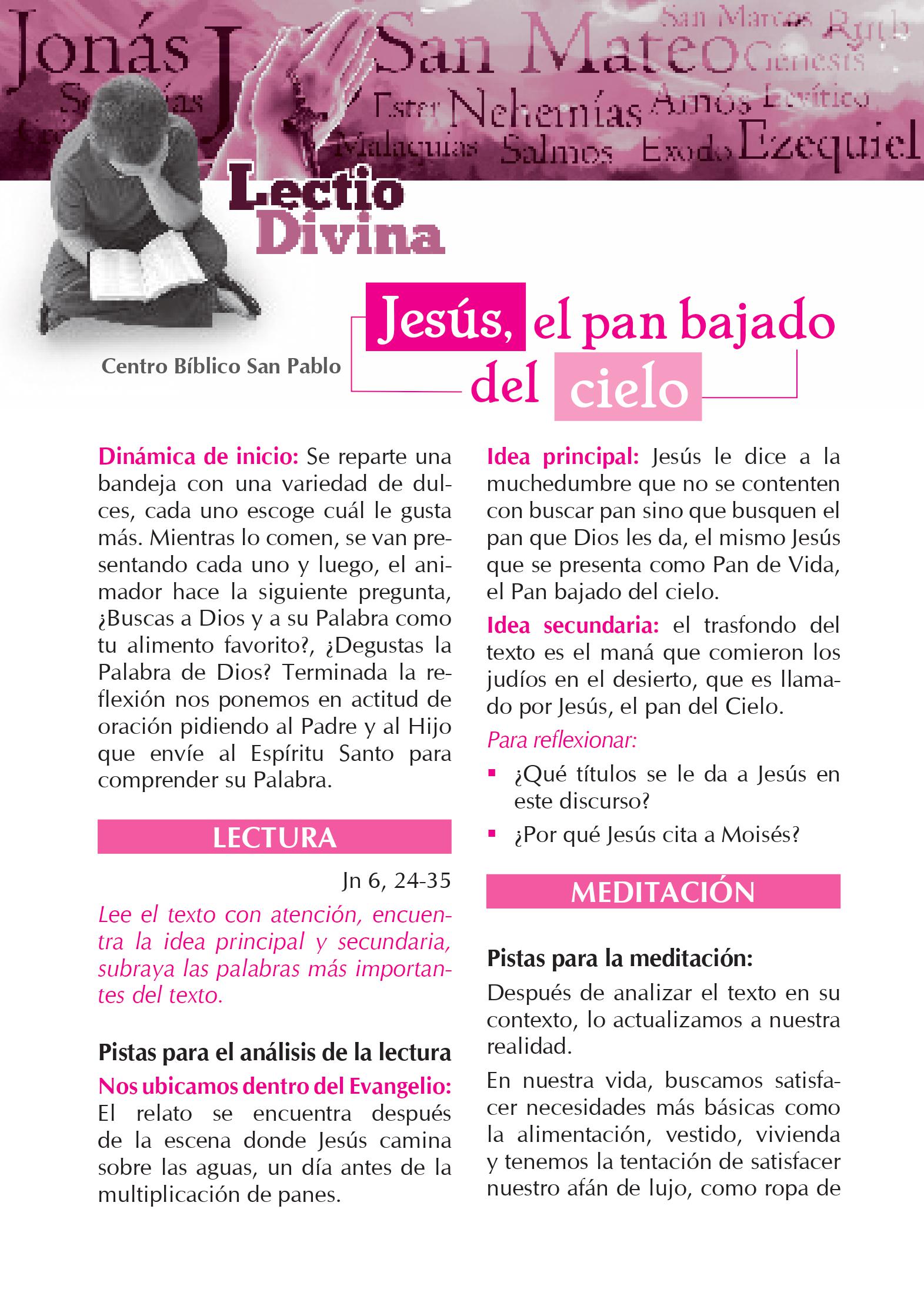 Lectio Divina Virtual 04/08/2024