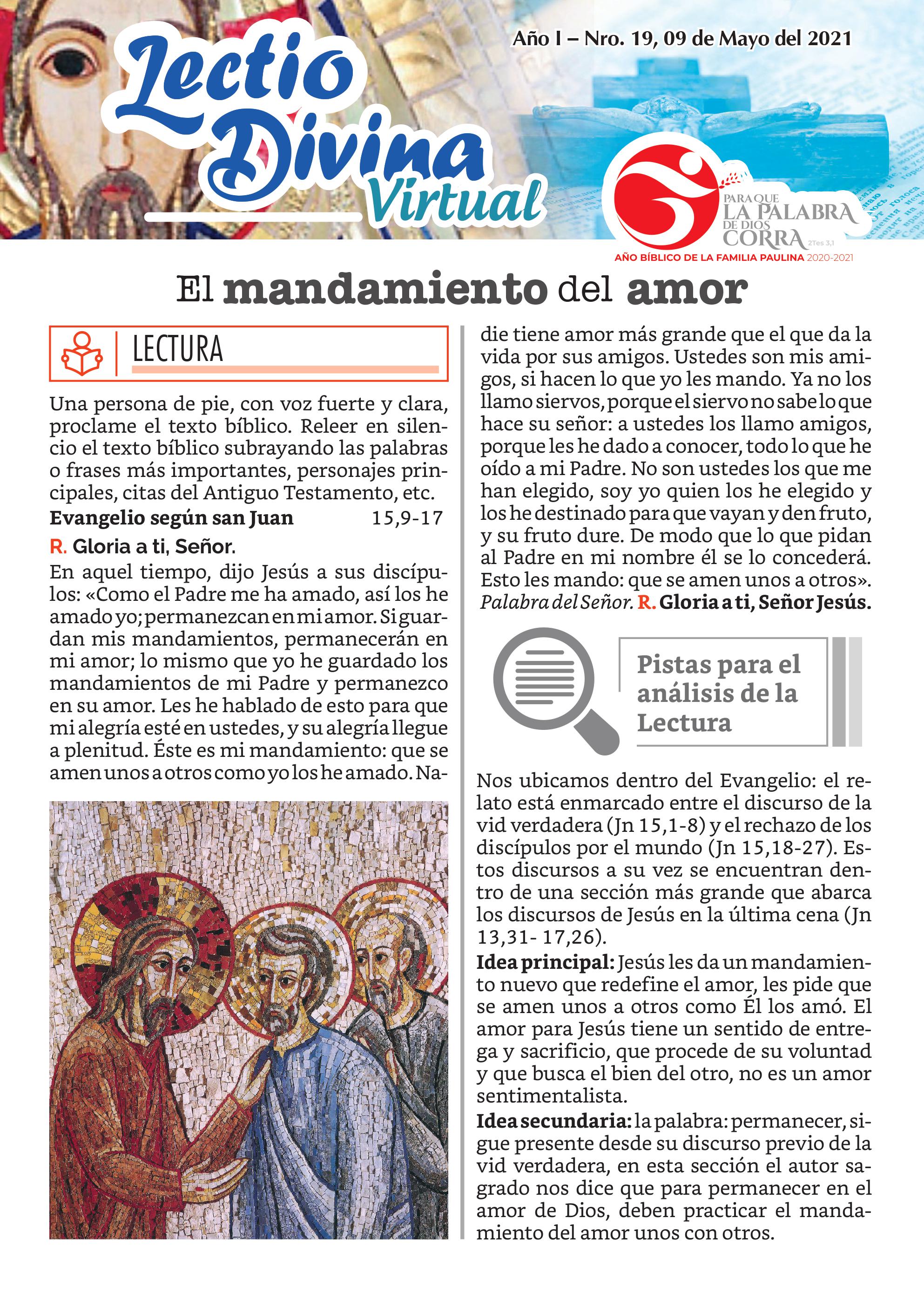 Lectio Divina Virtual 09/05/2021