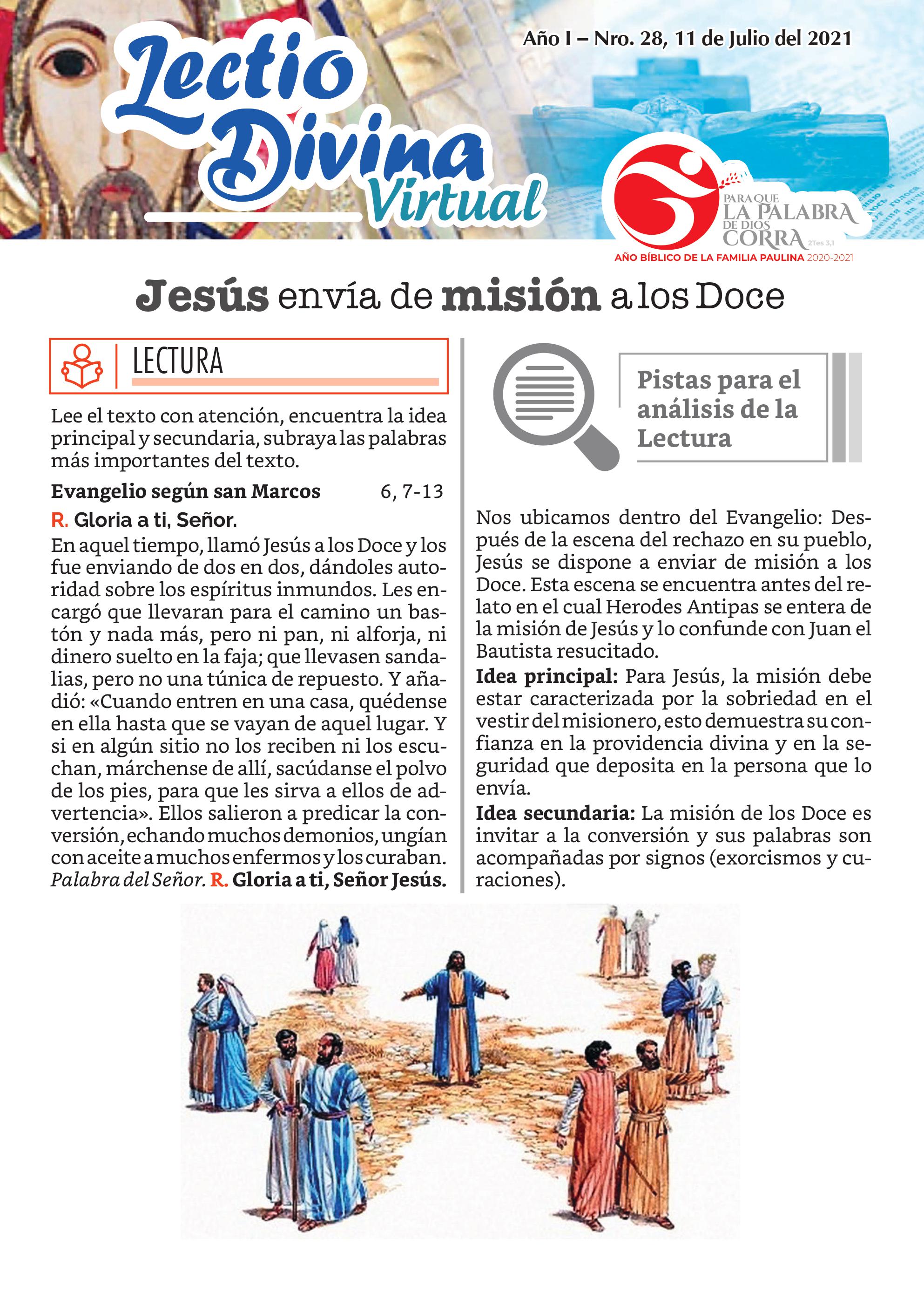 Lectio Divina Virtual 11/07/2021