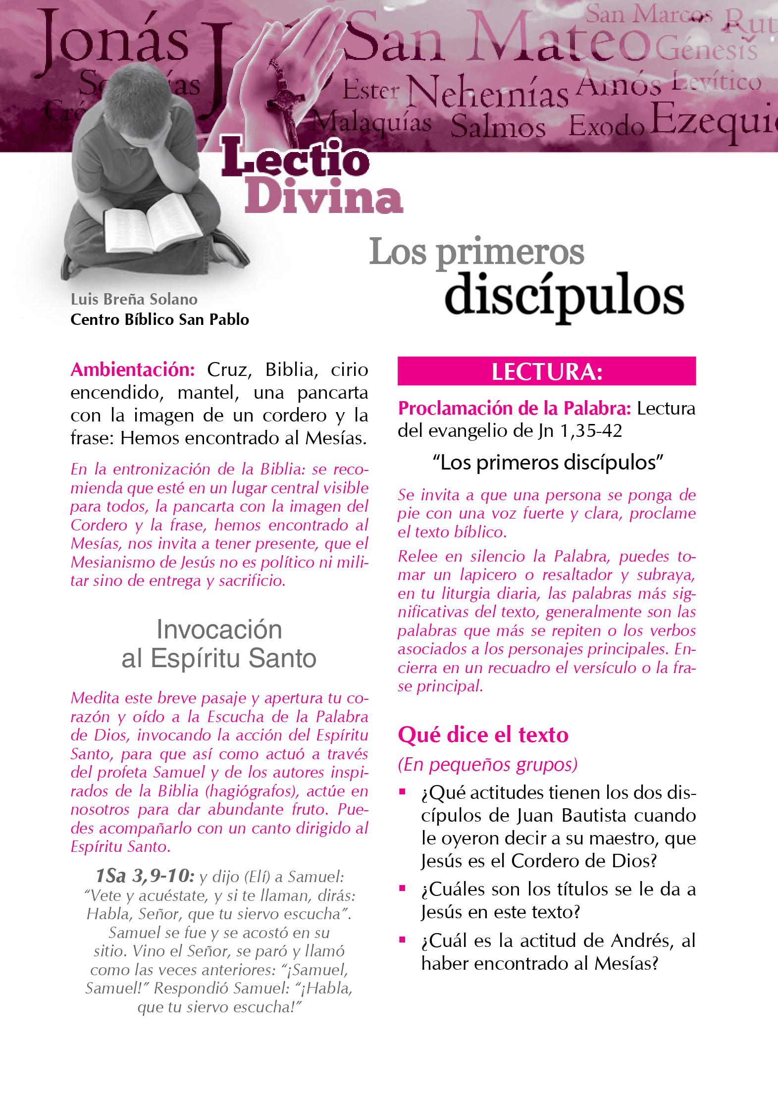 Lectio Divina Virtual 14/01/2024