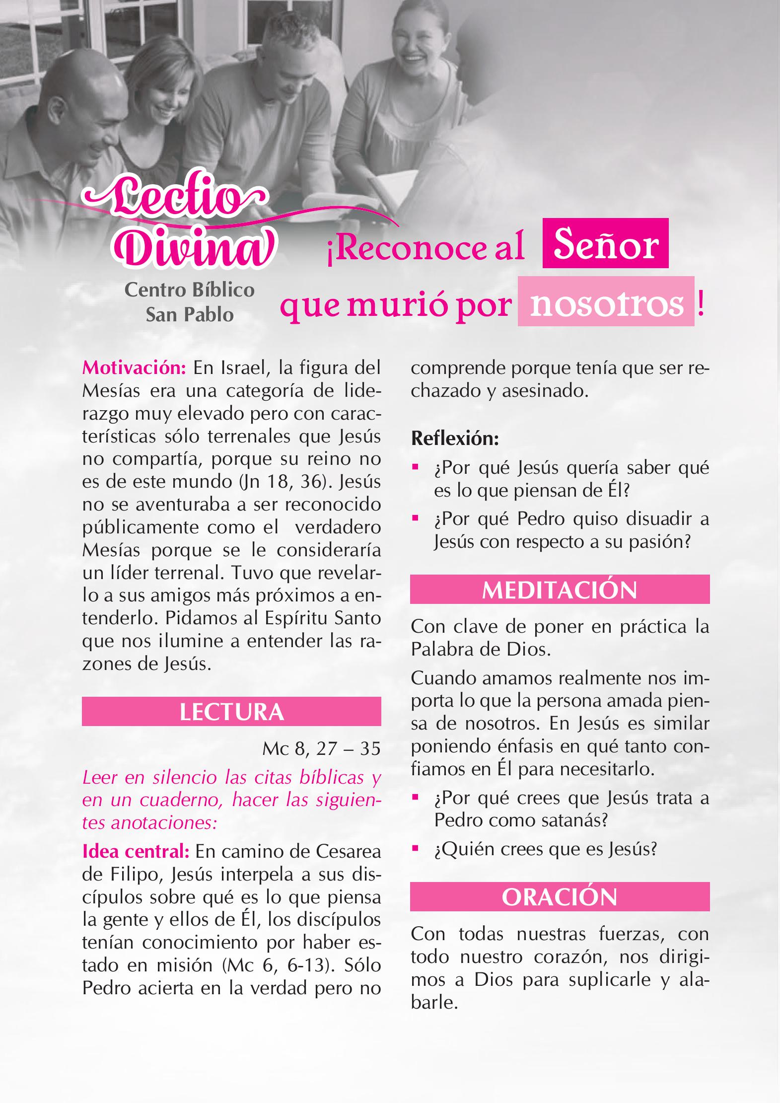 Lectio Divina Virtual 15/09/2024