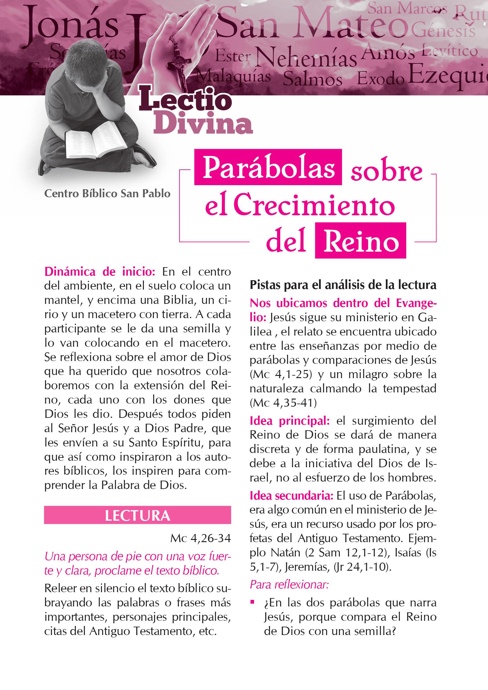 Lectio Divina Virtual 16/06/2024