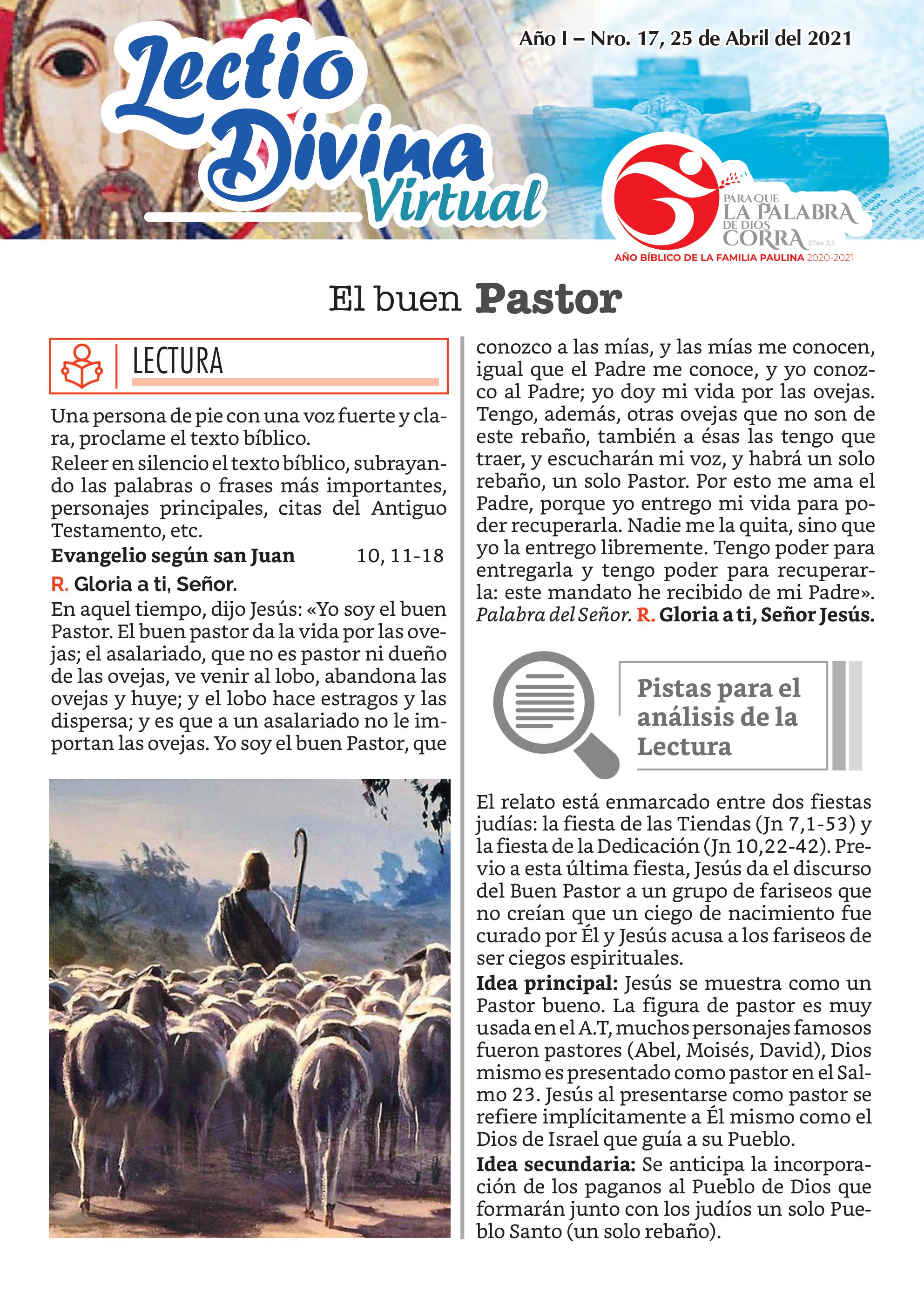 Lectio Divina Virtual 25/04/2021