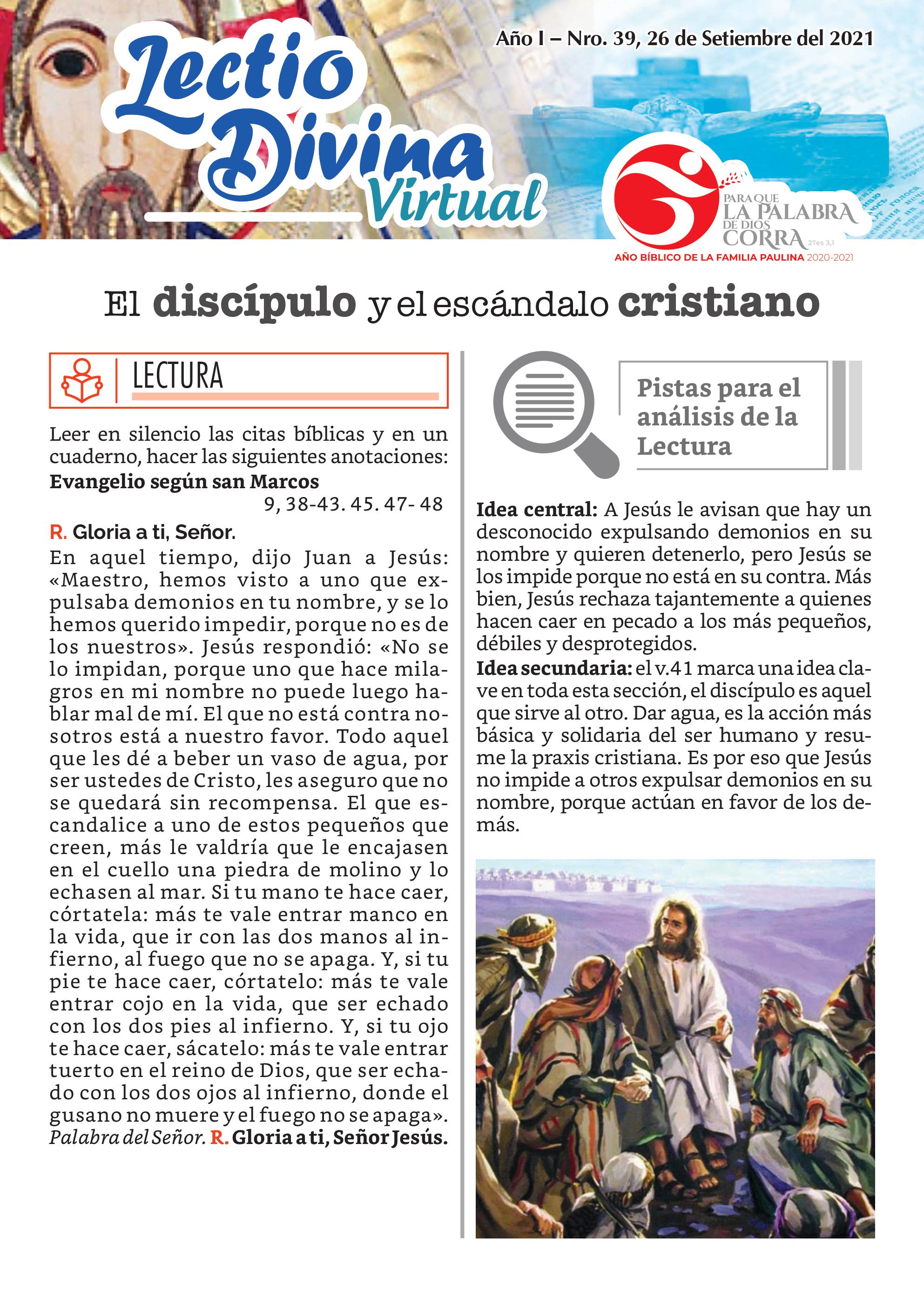 Lectio Divina Virtual 26/09/2021