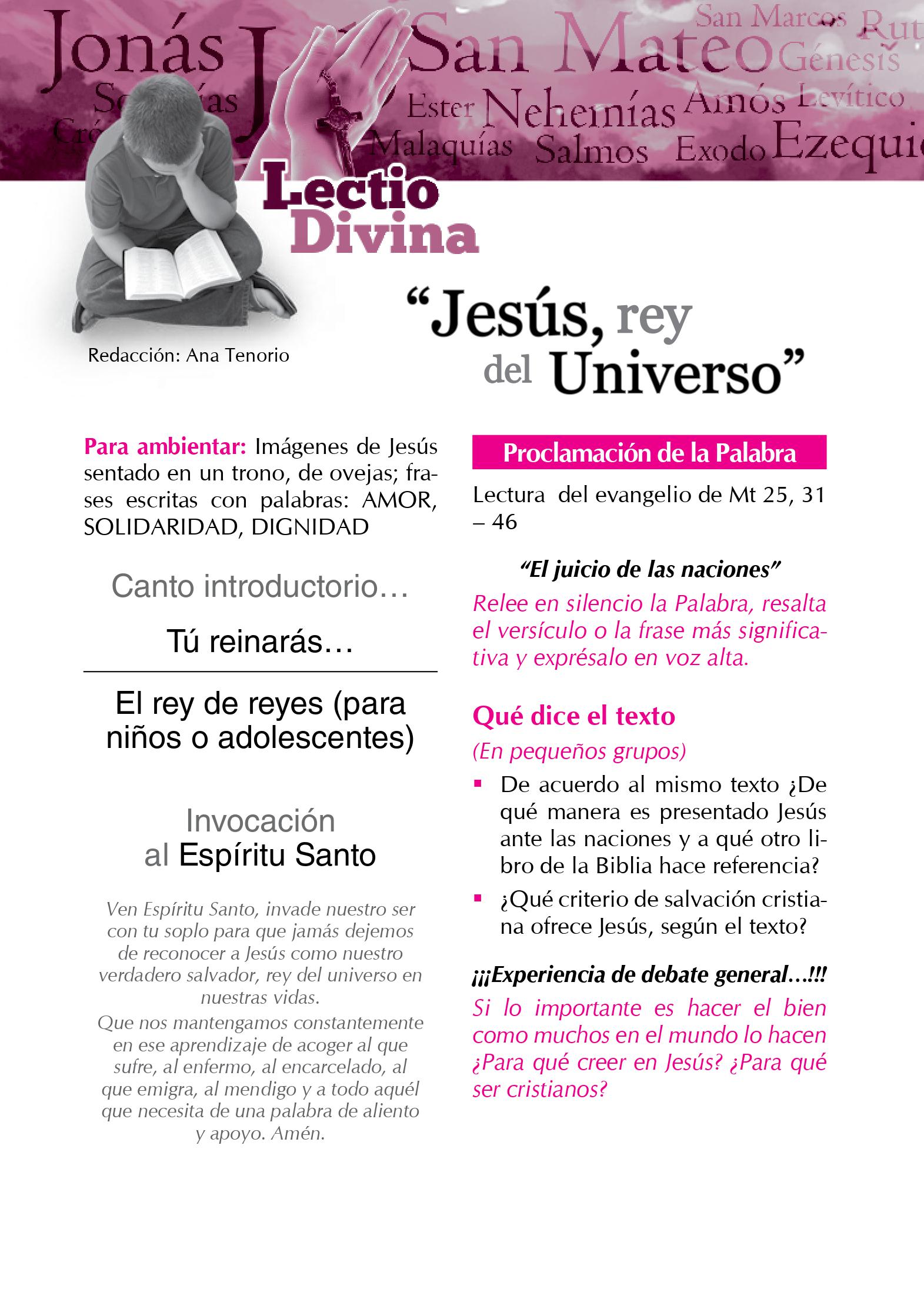 Lectio Divina Virtual 26/11/2023