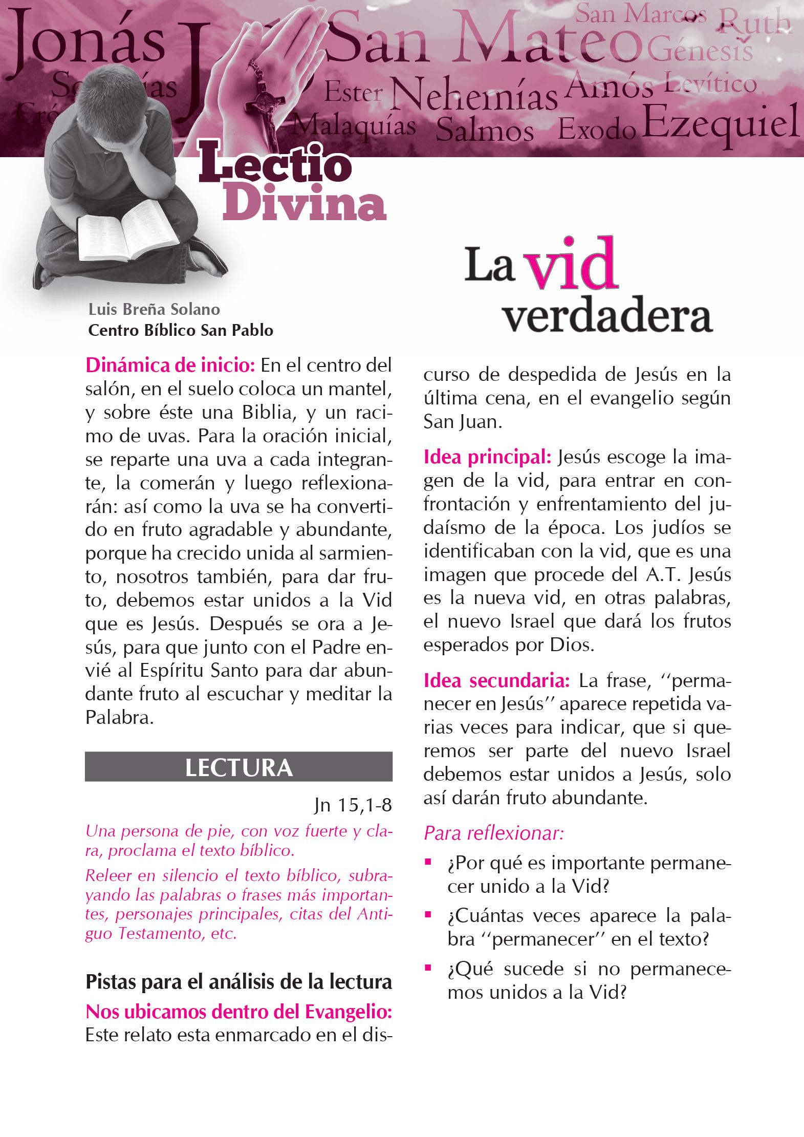 Lectio Divina Virtual 28/04/2024