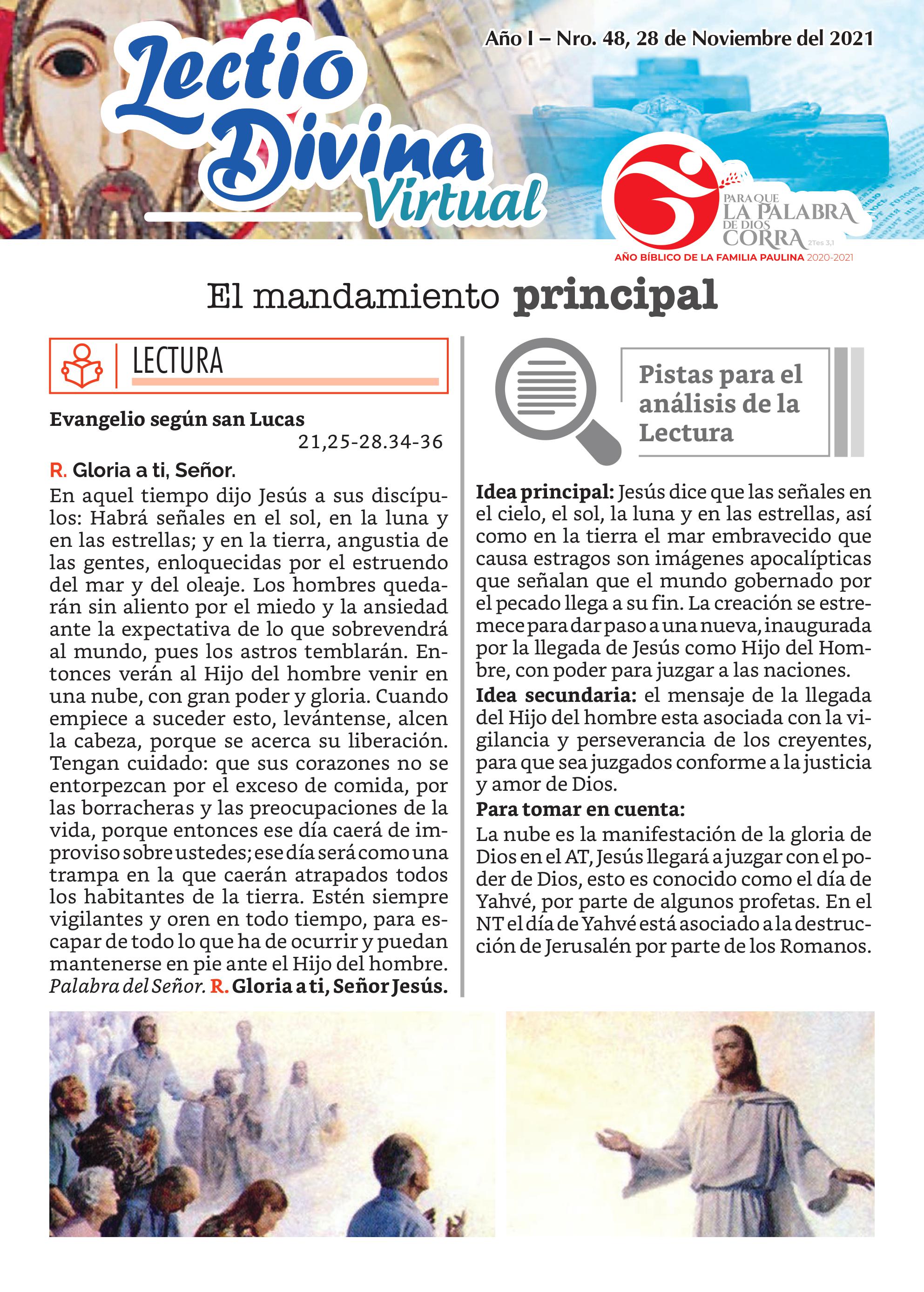 Lectio Divina Virtual 28/11/2021