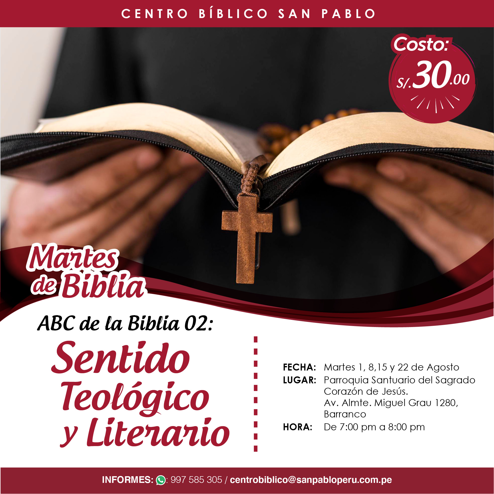 Curso Presencial: “ABC de la Biblia 02: Sentido Teológico y Literario”
