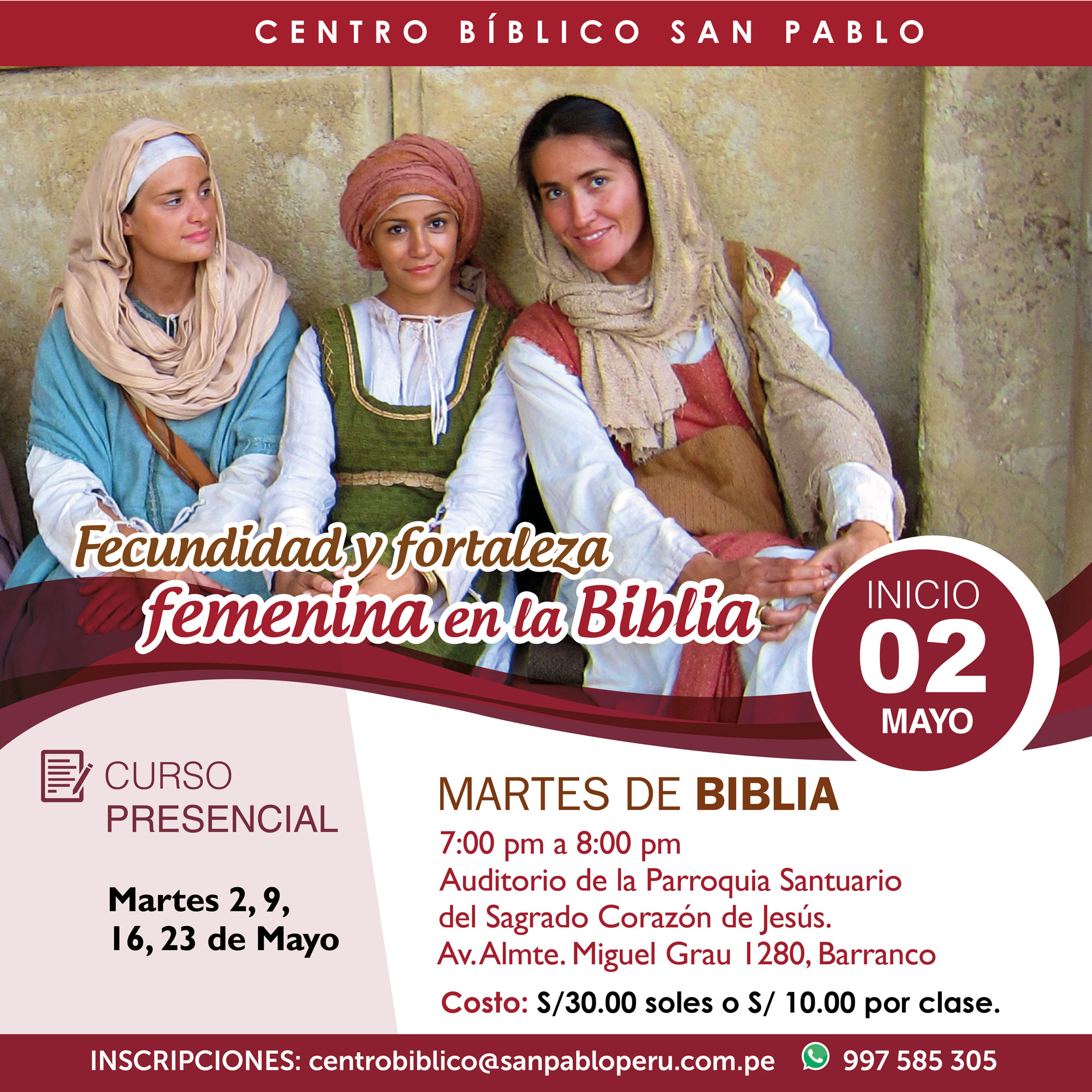 Curso Presencial: “Fecundidad y fortaleza femenina en la Biblia”