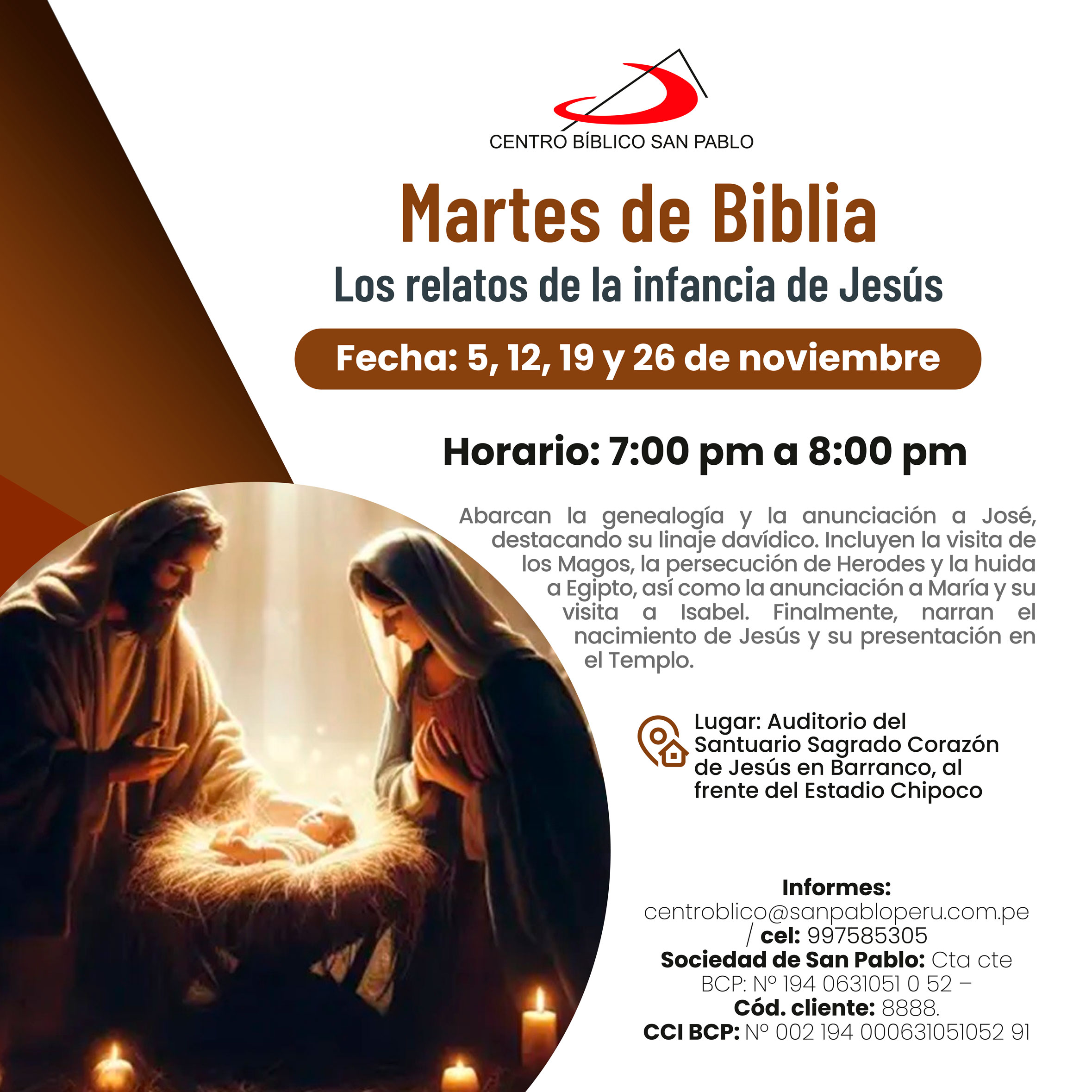 Curso Presencial: Los relatos de la infancia de Jesús