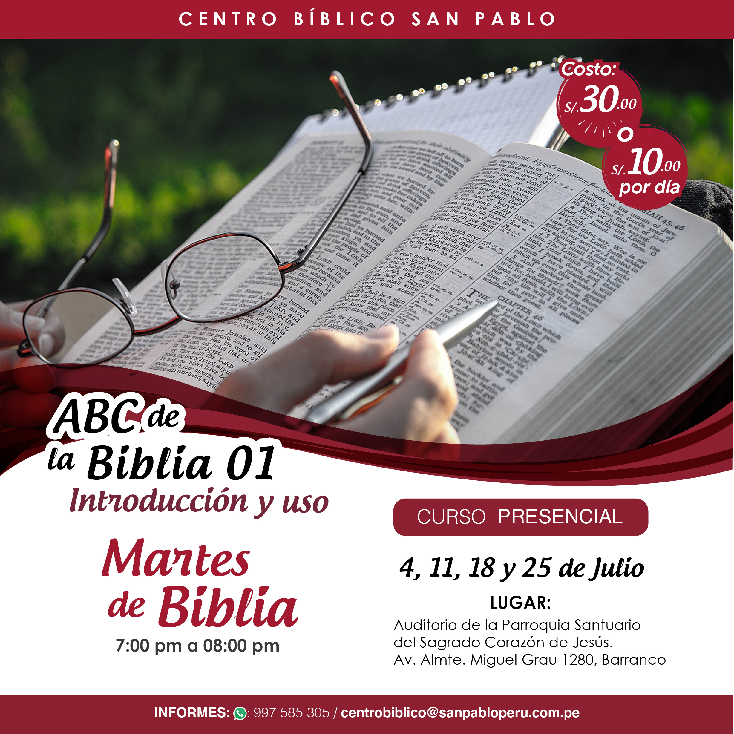 Curso Presencial: “ABC de la Biblia 01”