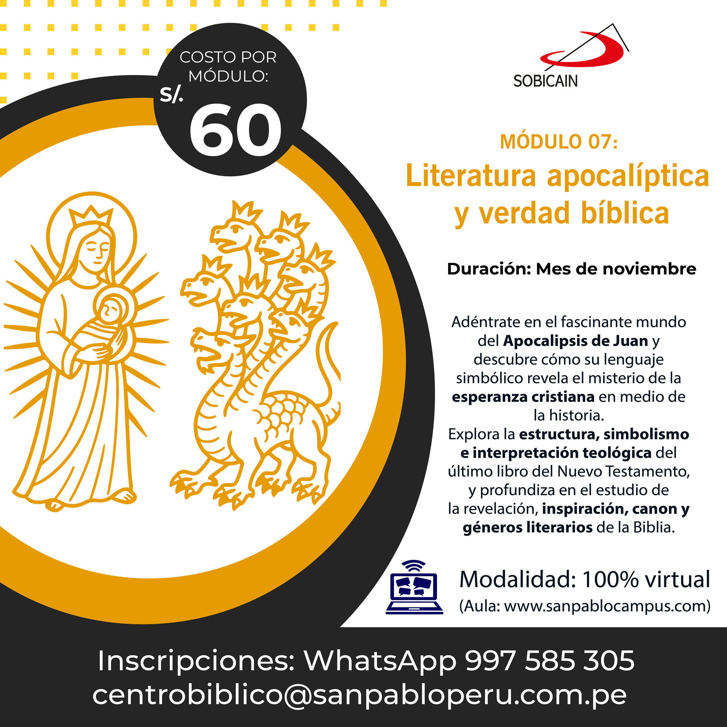 Curso Virtual: “Literatura apocalíptica y verdad bíblica” 2025