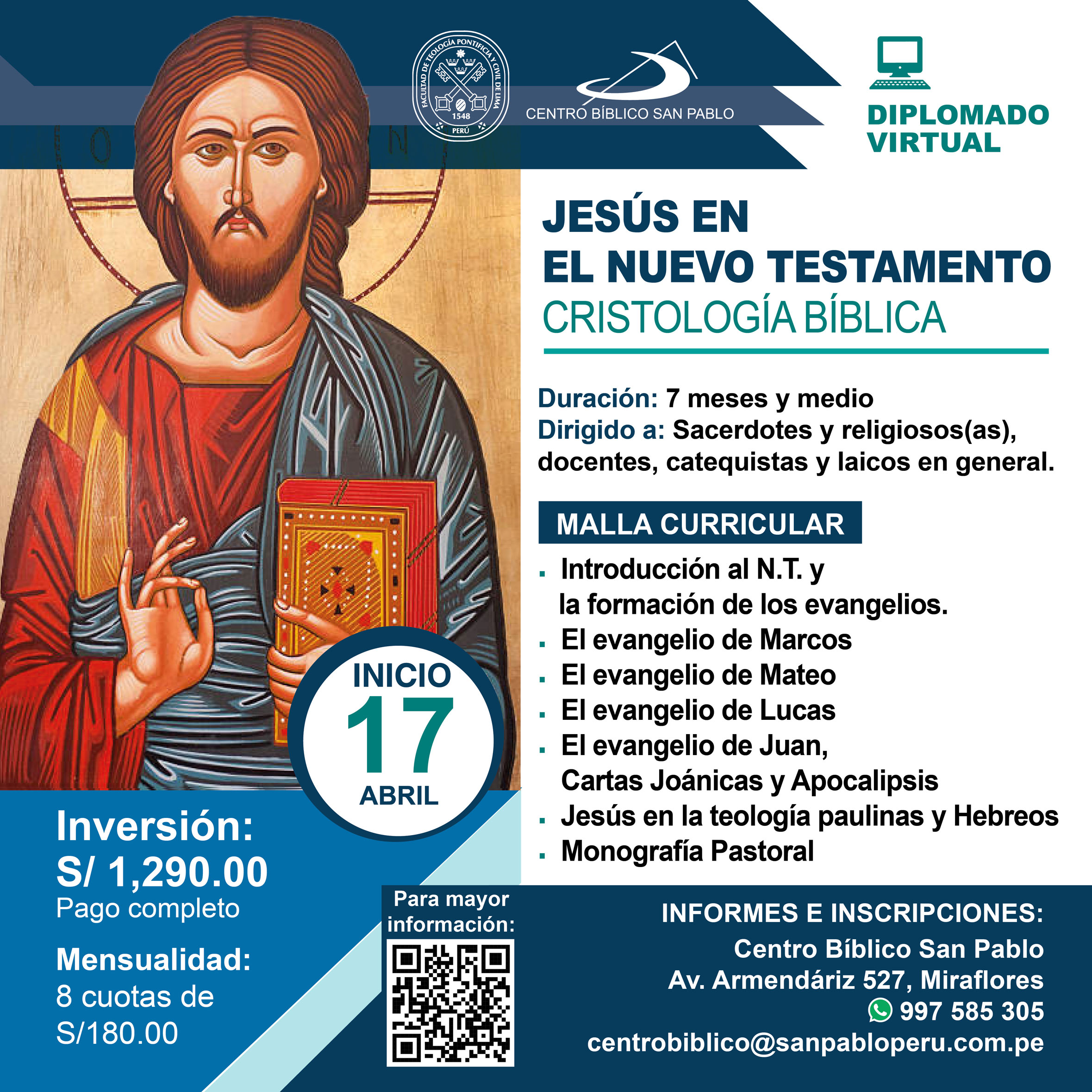 Diplomado Virtual: "Jesús en el Nuevo Testamento, Cristología Bíblica" 2023