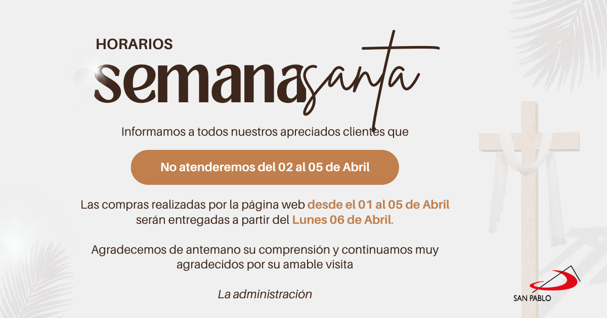 Horario Semana Santa 2026