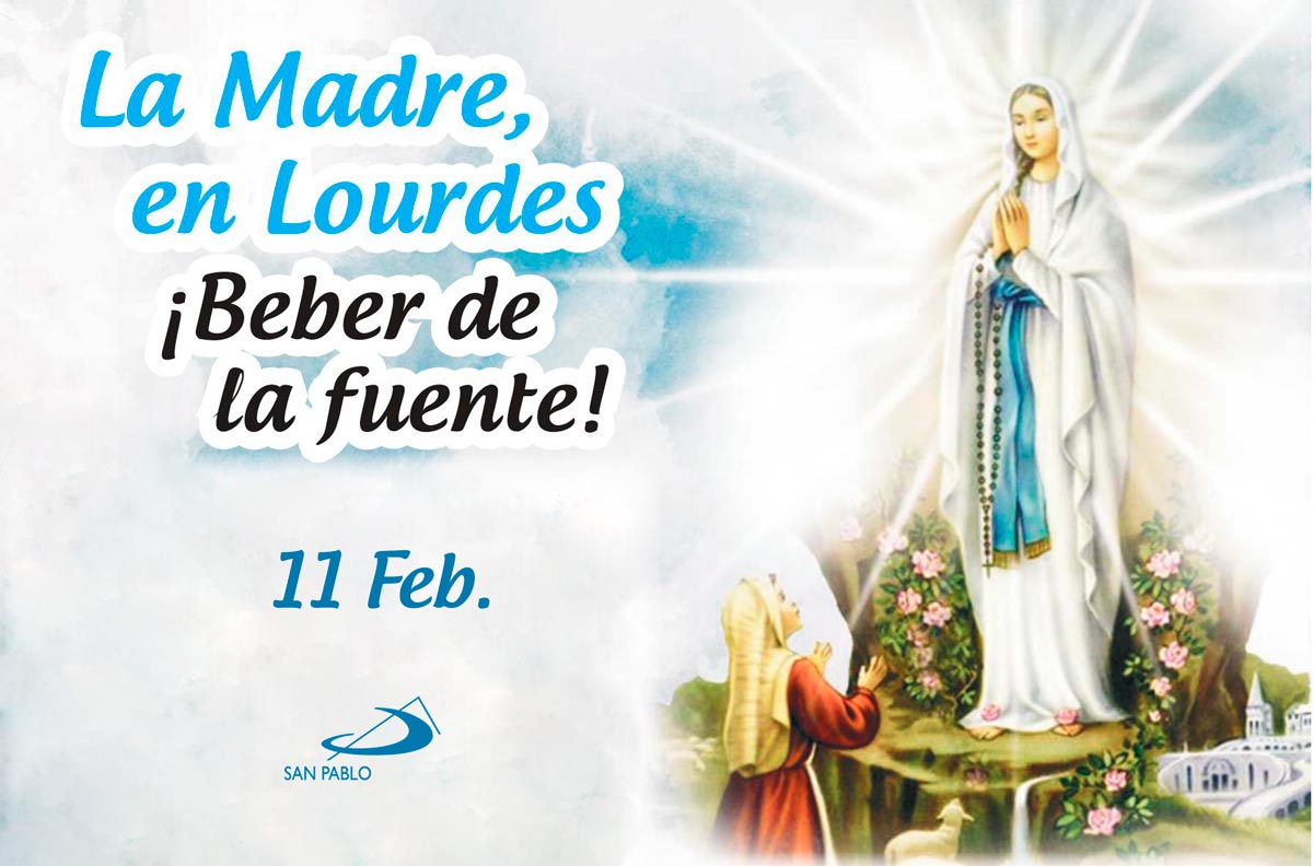 La Madre, en Lourdes ¡Beber de la fuente!