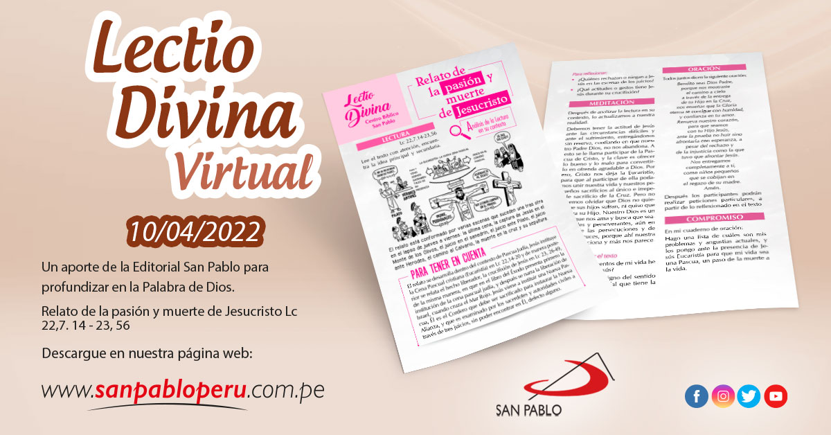 Lectio Divina Virtual 10/04/2022