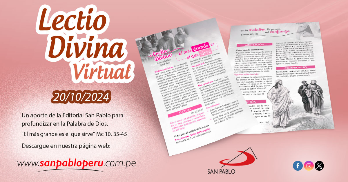 Lectio Divina Virtual 20/10/2024