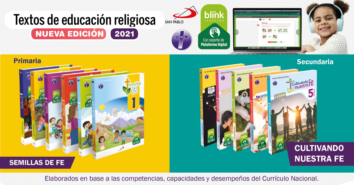 Nuevos Textos Escolares de Educación Religiosa de SAN PABLO - ODEC LIMA 2021